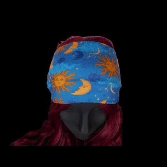 Sun & Moon Celestial Headband - Boho Festival Stretch - New - Picture 5 of 9